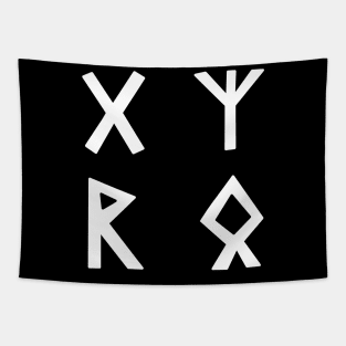 Four Runes in White Tapestry