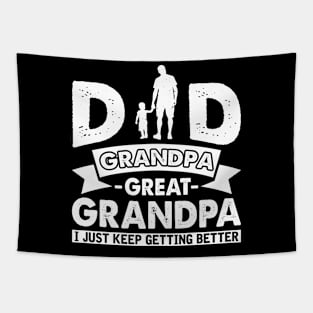 Funny Vintage  Great Grandpa for Fathers Day Design Tapestry