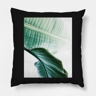 Banana leaves,Tropical leaves, Green leaves, Leaf, Modern art, Wall art, Print, Minimalistic, Modern, Scandinavian print Pillow