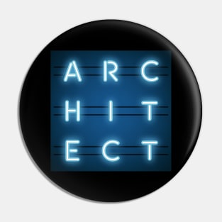 Architect Neon Sign Boxed Typography Pin