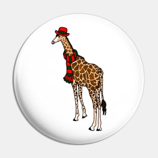 Christmas Giraffe Pin