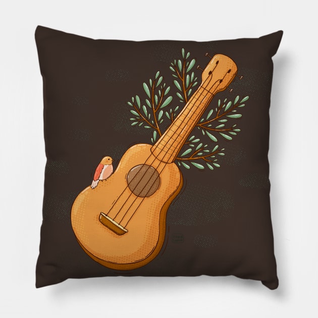 Ukulele Tree Pillow by Tania Tania