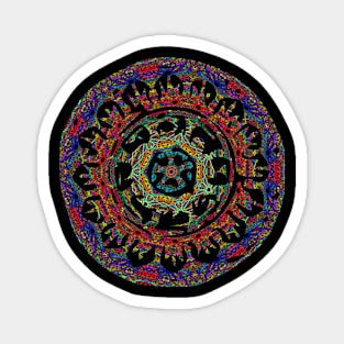 Abstract Pattern Circle Silhouette Art Magnet