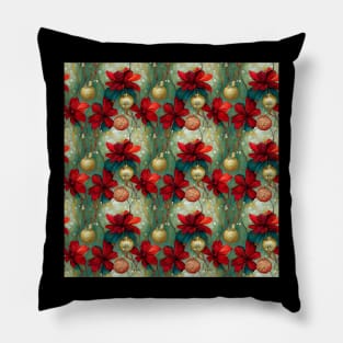 dreamy floral christmas Pillow