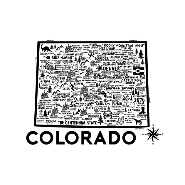 Colorado Map by Whereabouts Shop