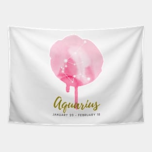 Aquarius Zodiac Artprint Illustration Poster Drawing Art Print Constellation Astrology Tapestry