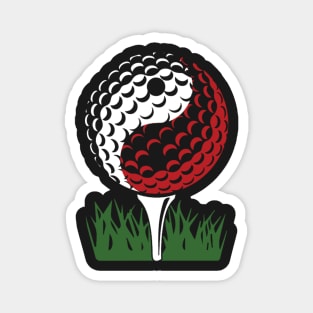 yin and yang golf Magnet