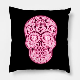 Neon Calavera skull Pillow