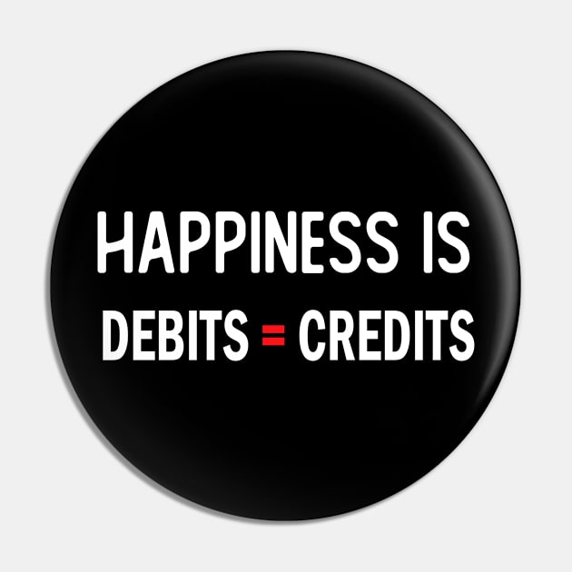 happiness is debits equal credits accountant gift accounting Pin by T-shirt verkaufen