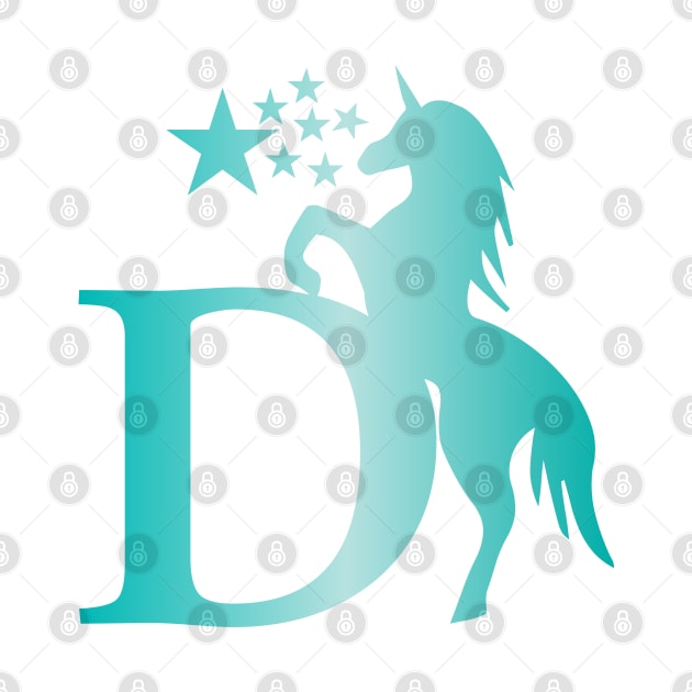 D Unicorn Star Monogram by unique_design76