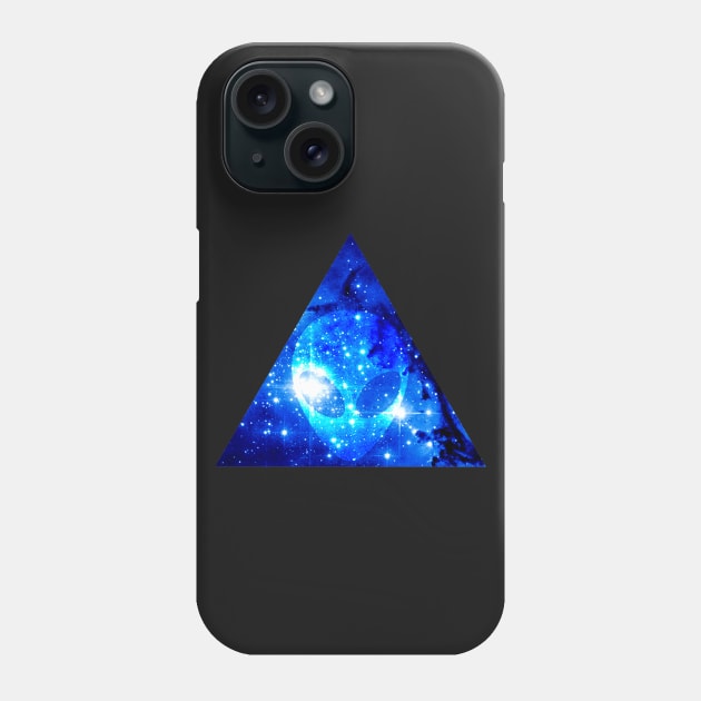 Cosmic Alien Head Space Phone Case by SpaceAlienTees