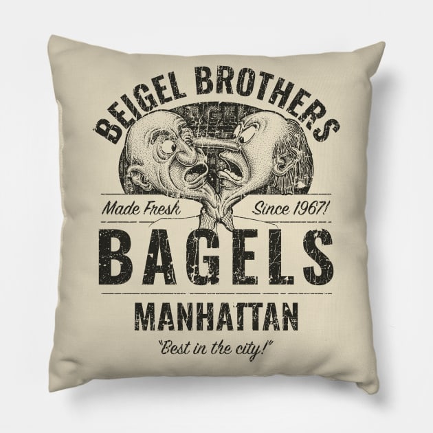 Beigel Brothers Bagels Pillow by JCD666