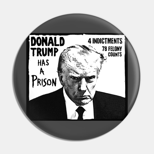 Donald Trump has a prison Pin by RobberBaronsInk