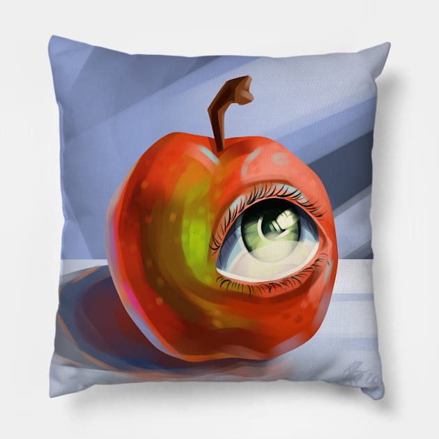 Apple of my Eye Pillow by KBDraws92
