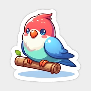 cute lovebird cartoon illustration Magnet