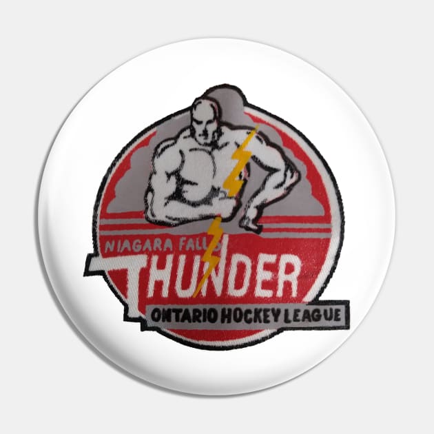 Niagara Falls Thunder OHL Hockey Team Jersey Alternate Logo Pin by DirtyD