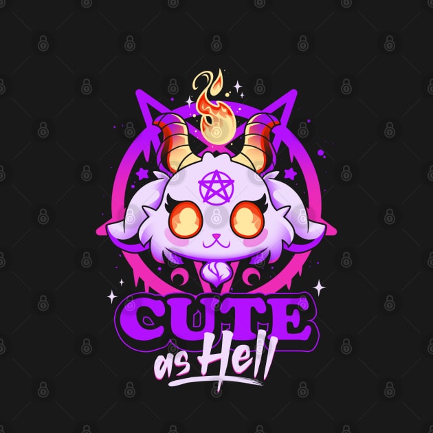 Cute as Hell - Pink Evil Demon Goat by Snouleaf