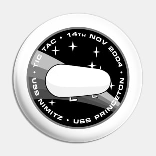 Tic Tac UFO / UAP Encounter Morale Patch - Black & White Printing Press Pin