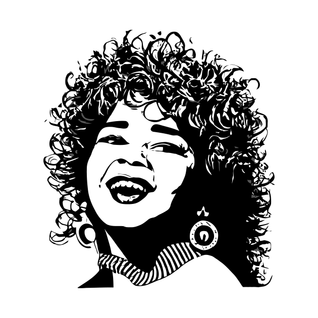 Etta James Black and White Drawing by top snail