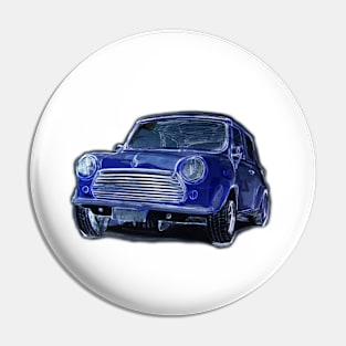 Classic Mini Chalk Blue Pin