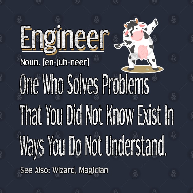 Funny Engineer Definition Awesome Engineering Gift For Cow Lovers by Inspireshirt