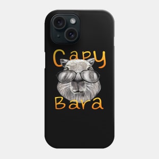 Cool Capybara in Glasses Tee Phone Case