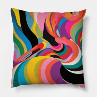 Boho Fluid Colorful 01 Pillow