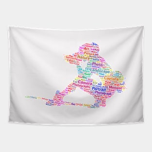 Photographer Photography Silhouette Shape Text Word Cloud Tapestry