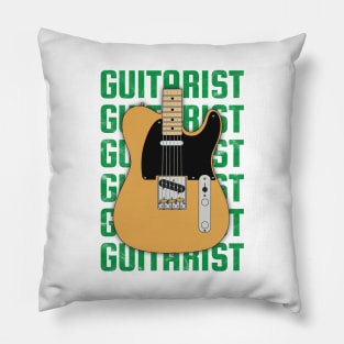 Guitarist Repeated Text T-Style Electric Guitar Body Pillow