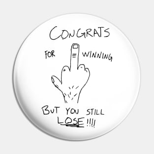 Congrats For Winning Pin