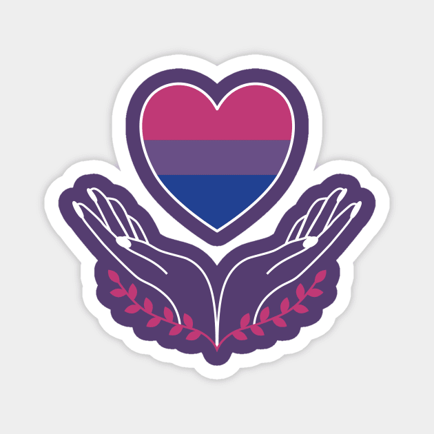 Bisexual Pride Flag Heart Magnet by superdupertees