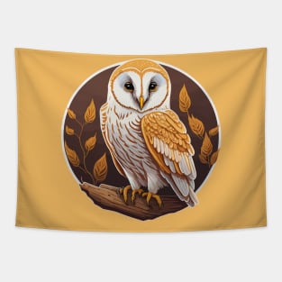 Barn Owl Portrait Tapestry