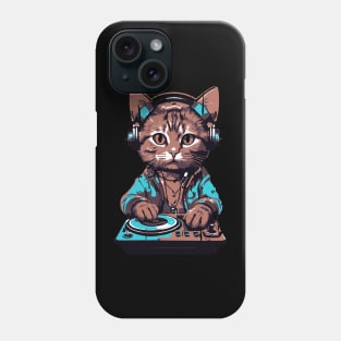 Retro Dj Cat Phone Case