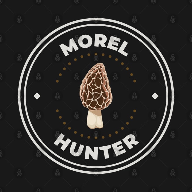 Morel mushroom fungi fungus hunter foraging logo by Oricca