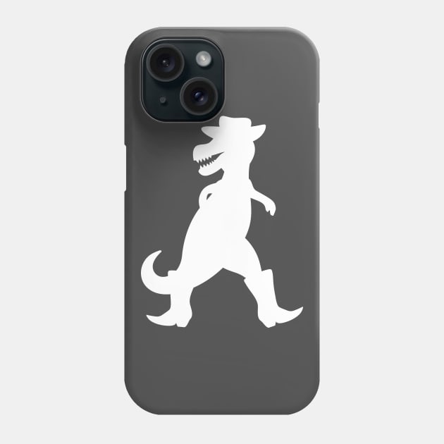 Cowboy T-Rex (white) Phone Case by schlag.art