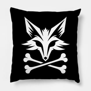 Jolly Roger Pirateflag Fox Skull Crossbones Pillow