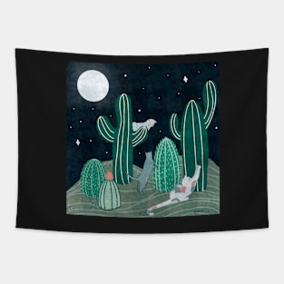 Cats in Desert - Night Tapestry