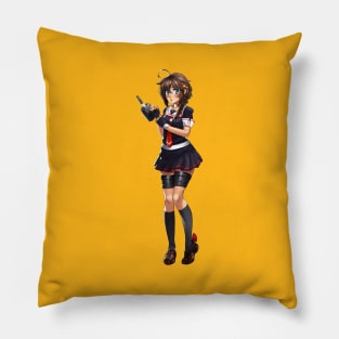 Beautiful And Shy Woman Pillow