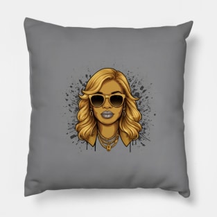 golden girl thug life Pillow