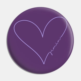 Jimin of BTS - purple heart Pin