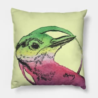 Genderfae Watercolour Woodpecker | Pride Bird Pillow