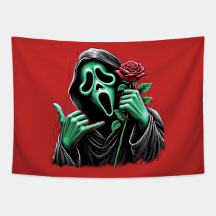 Ghostface Call Me valentines Scream Movie Tapestry