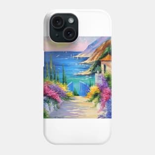 Sunny road to the sea Phone Case