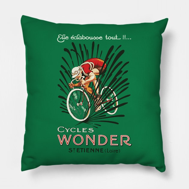 Vintage Cycle Ad 7 Pillow by blurryfromspace