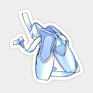 Blue pointe shoes Magnet