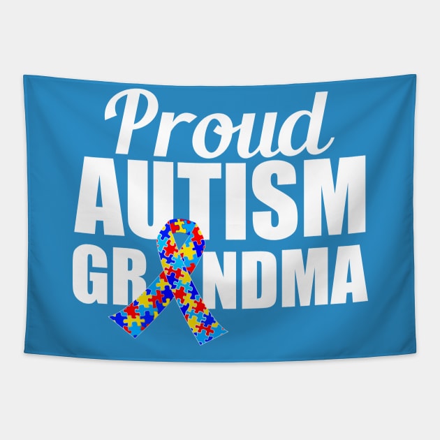 Proud Autism Grandma Tapestry by epiclovedesigns