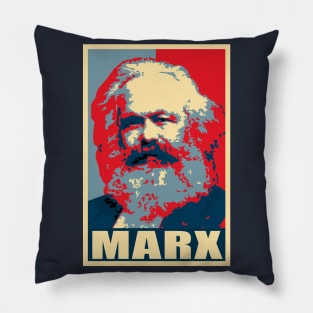 Karl Marx Propaganda Poster Pop Art Pillow