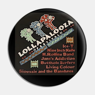 Lollapalooza 1991 Festival Alt Rock Pin