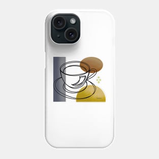 Love my coffee line art Phone Case