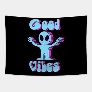 Good Vibes Alien Tapestry